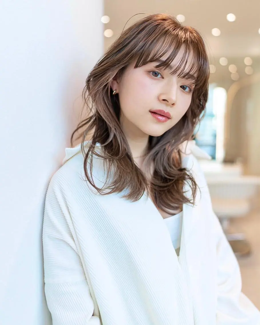 ミディアム カラー カット ヘアカラー トリートメント 🉐レイヤー/塩見 弘樹🉐渋谷のヘアスタイル