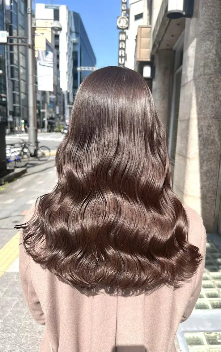 ロング カラー 縮毛矯正 トリートメント ‎🤍髪質改善‎🤍 レイヤーカット‎🤍のヘアスタイル