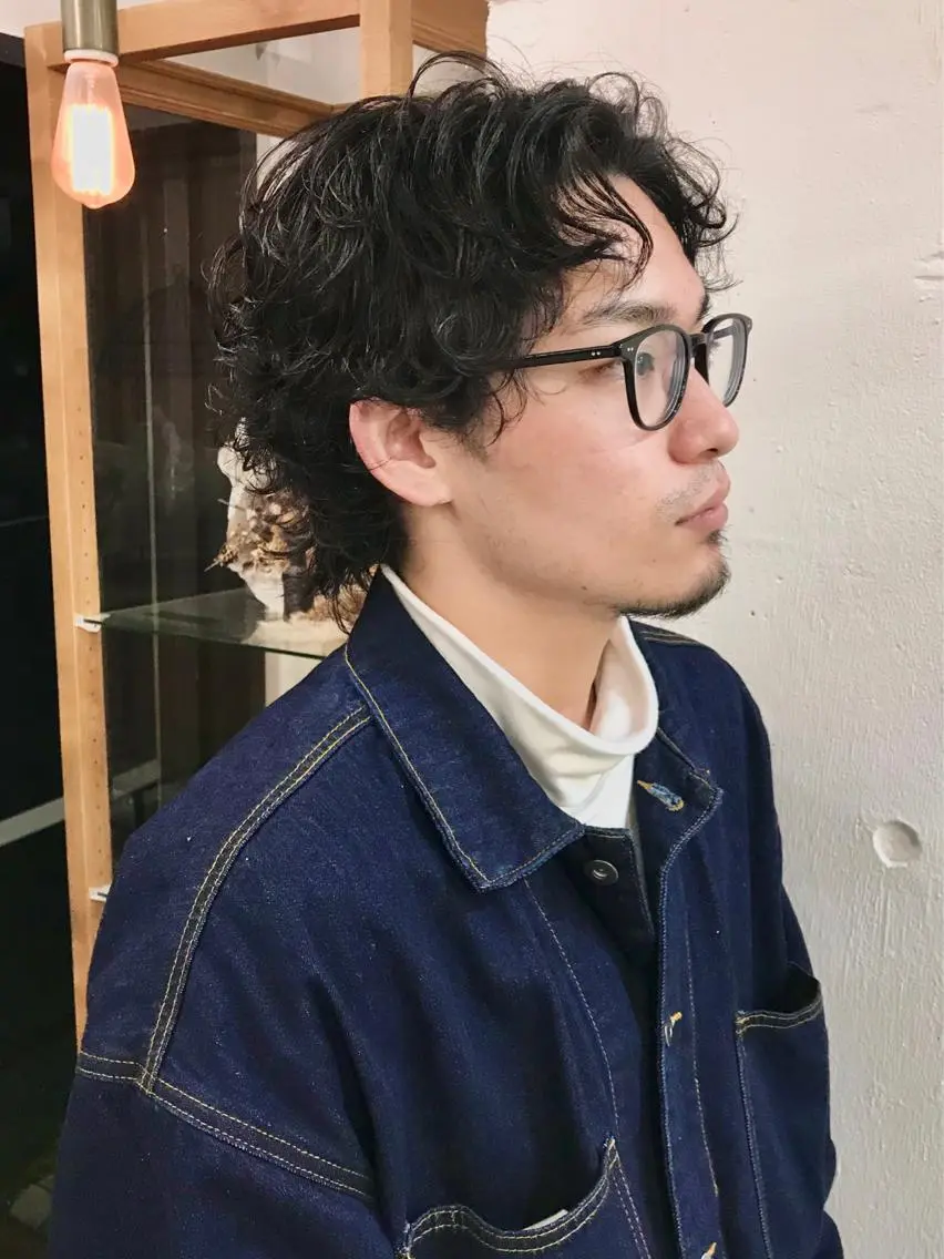 ショート パーマ メンズ カット パーマ トリートメント 再現性大人メンズヘア 毛流れパーマ木村陸弥のヘアスタイル