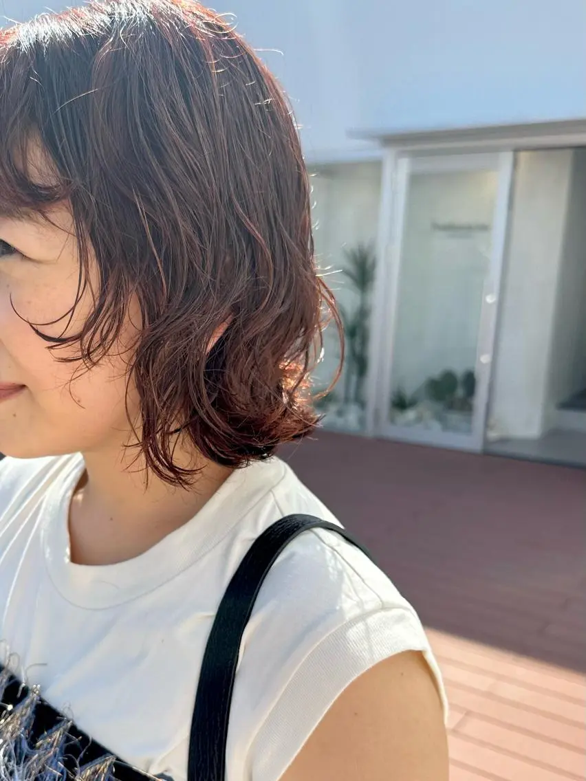 ショート カラー パーマ iizuka akiのヘアスタイル