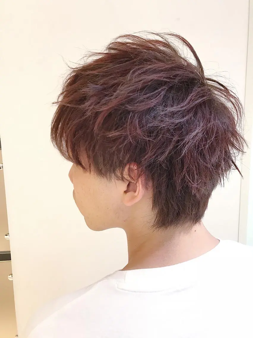 ショート カラー メンズ カット ヘアカラー ブリーチカラー/ 岩破瑞希のヘアスタイル