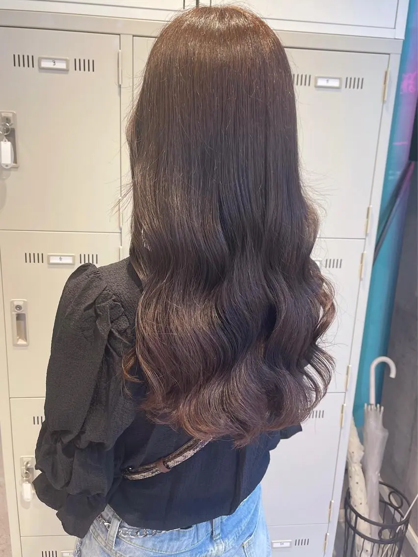 ロング カラー パーマ ヘアアレンジ メンズ キッズ ネイル マツエク・マツパ アイブロウ レイヤー/ダブル カラー/YURINAのヘアスタイル