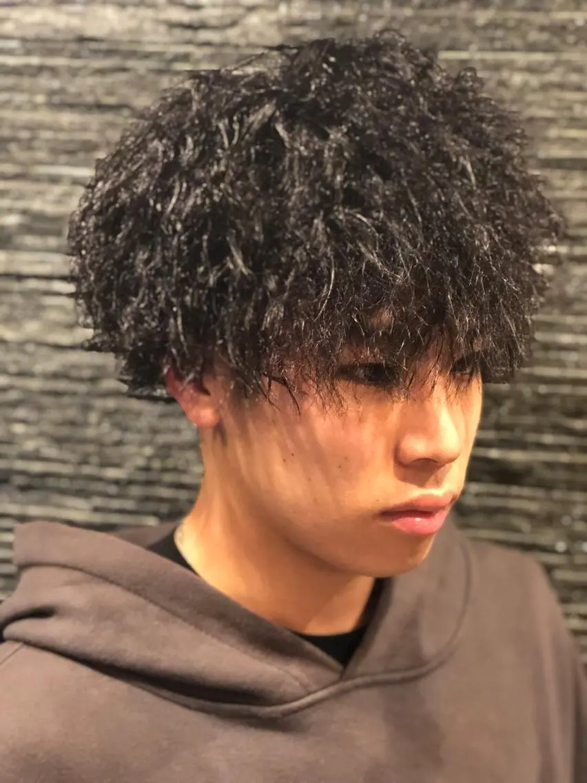 ミディアム パーマ ミディアムパーマ ツイストパーマ 澤 谷のヘアスタイル