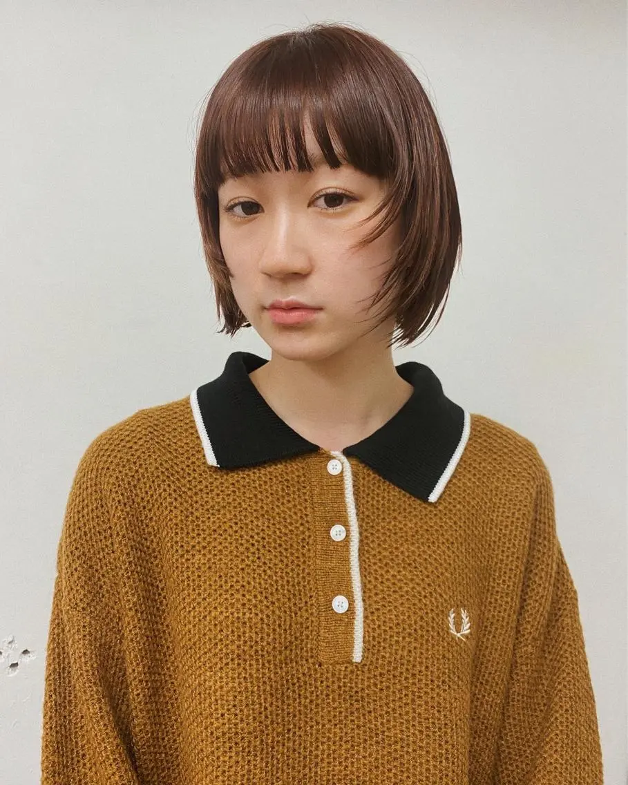 ショート カラー ヘアアレンジ ボブレイヤー ブラウンカラー オレンジ オレンジブラウン ボブ カット ヘアカラー トリートメント ニュアンスヘア🌔 nanakoのヘアスタイル