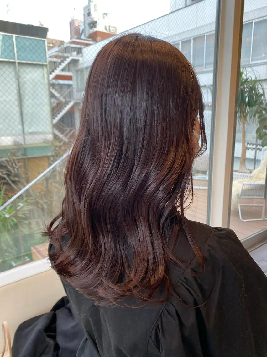 セミロング カラー グレージュ ラベンダーカラー ラベンダーグレージュ ラベンダーグレー ✨️今だけ無料✨️ 鶴田みなみのヘアスタイル