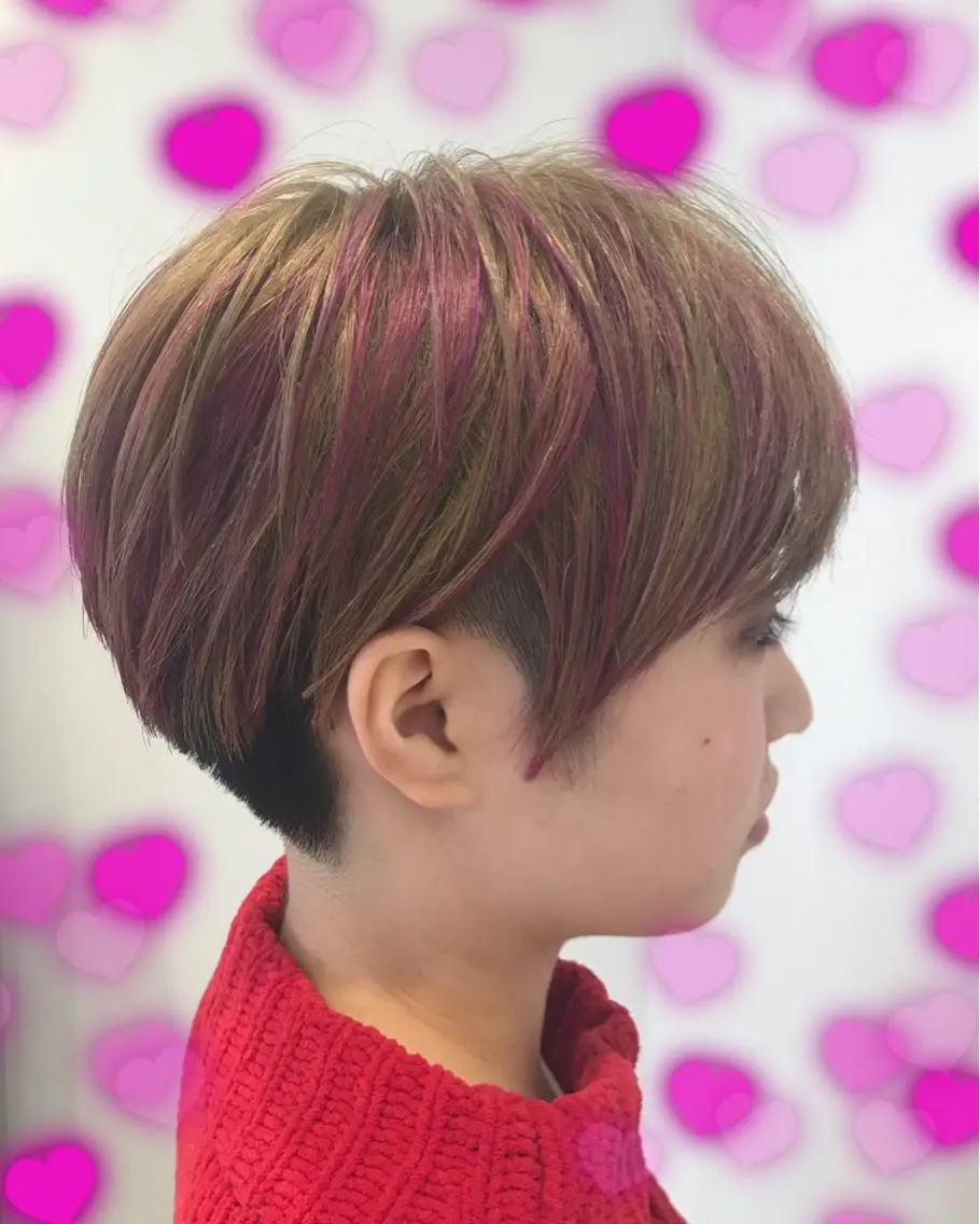 カラー ハイライトカラー ピンクカラー 新宿駅近♡個室 ♡関口三都季🌜のヘアスタイル