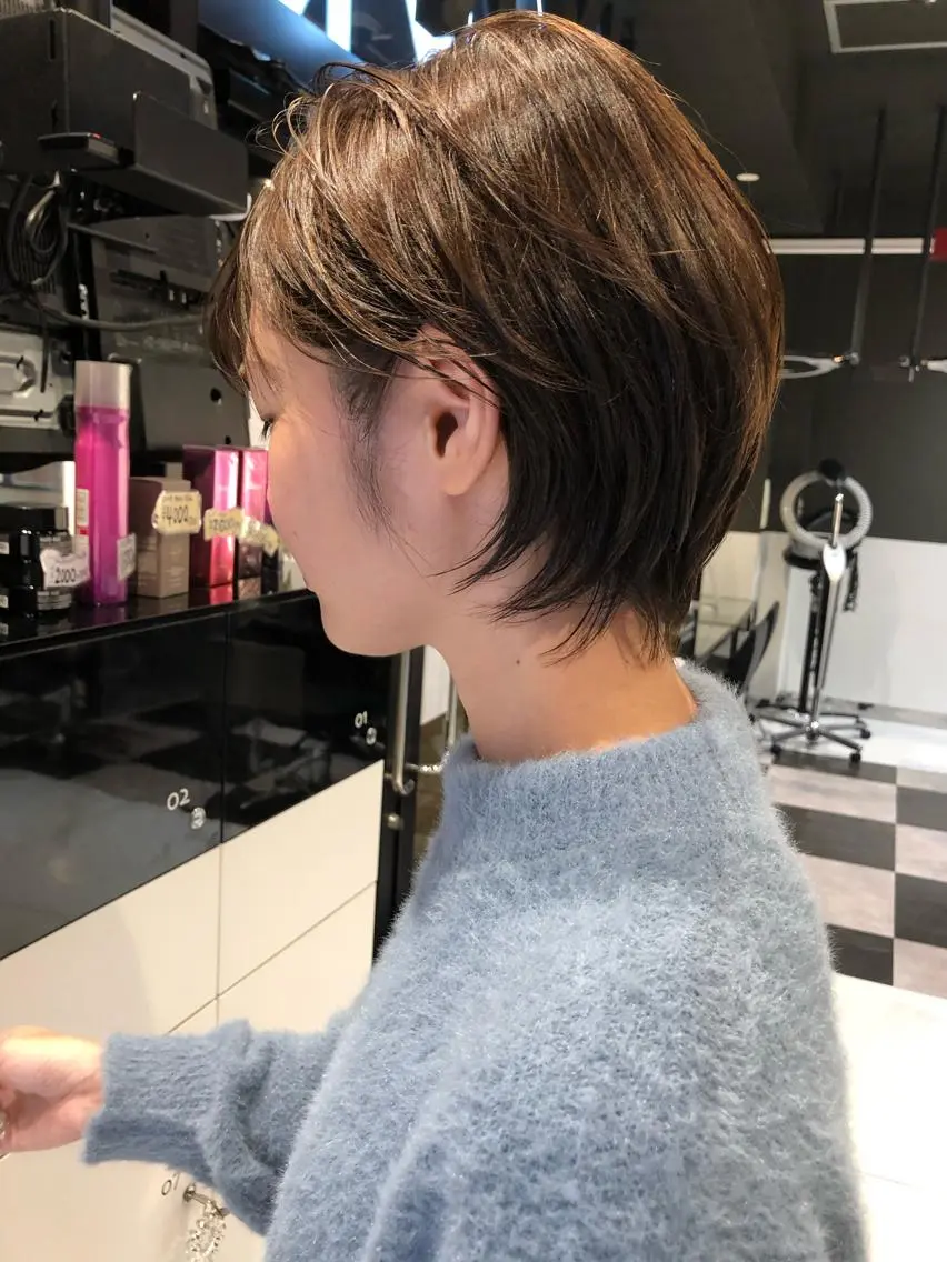 ショート カラー ショートボブ ボブ ショートヘア メンズヘア特化 崎田 成人のヘアスタイル