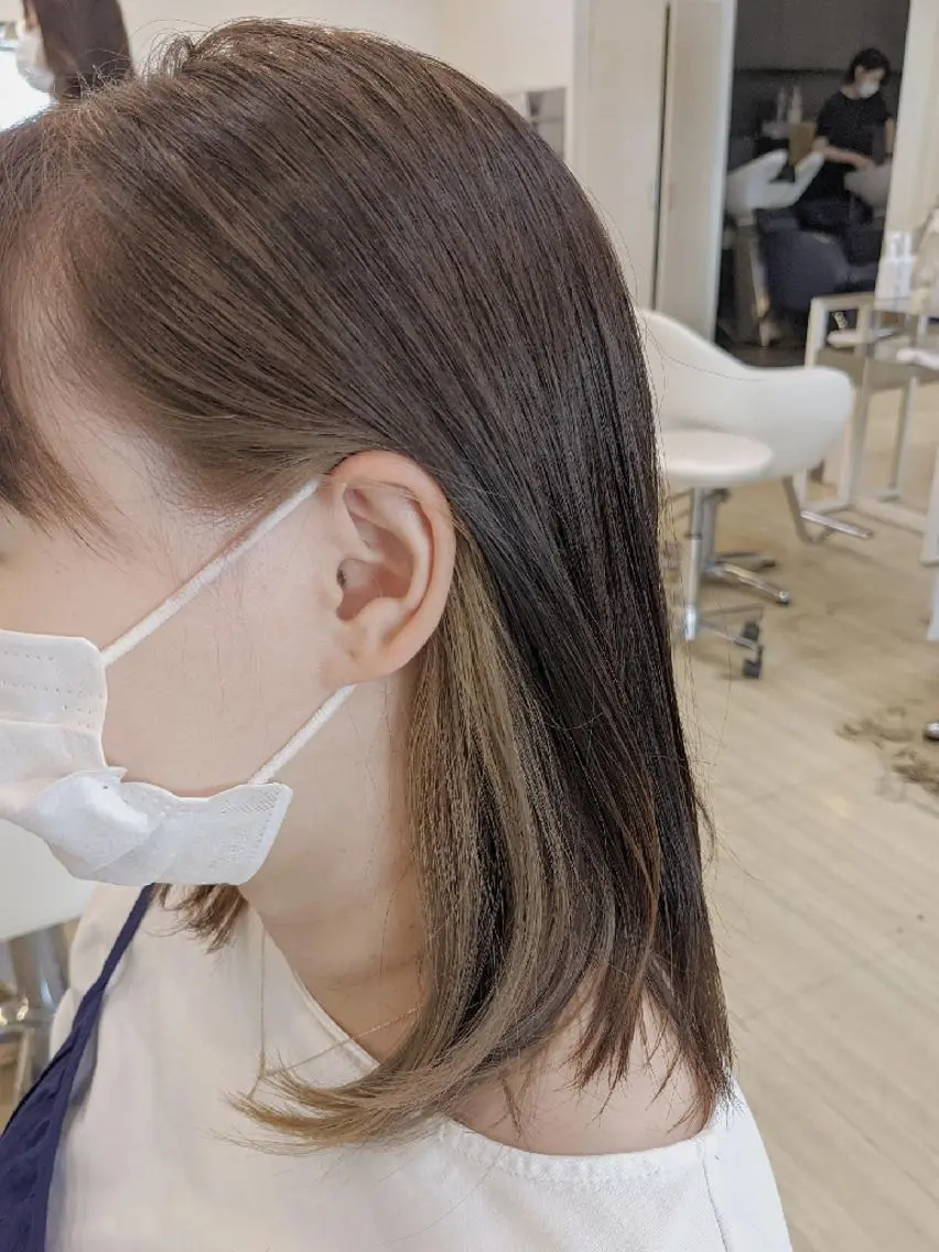 カラー インナーカラー 池田 恵久美のヘアスタイル