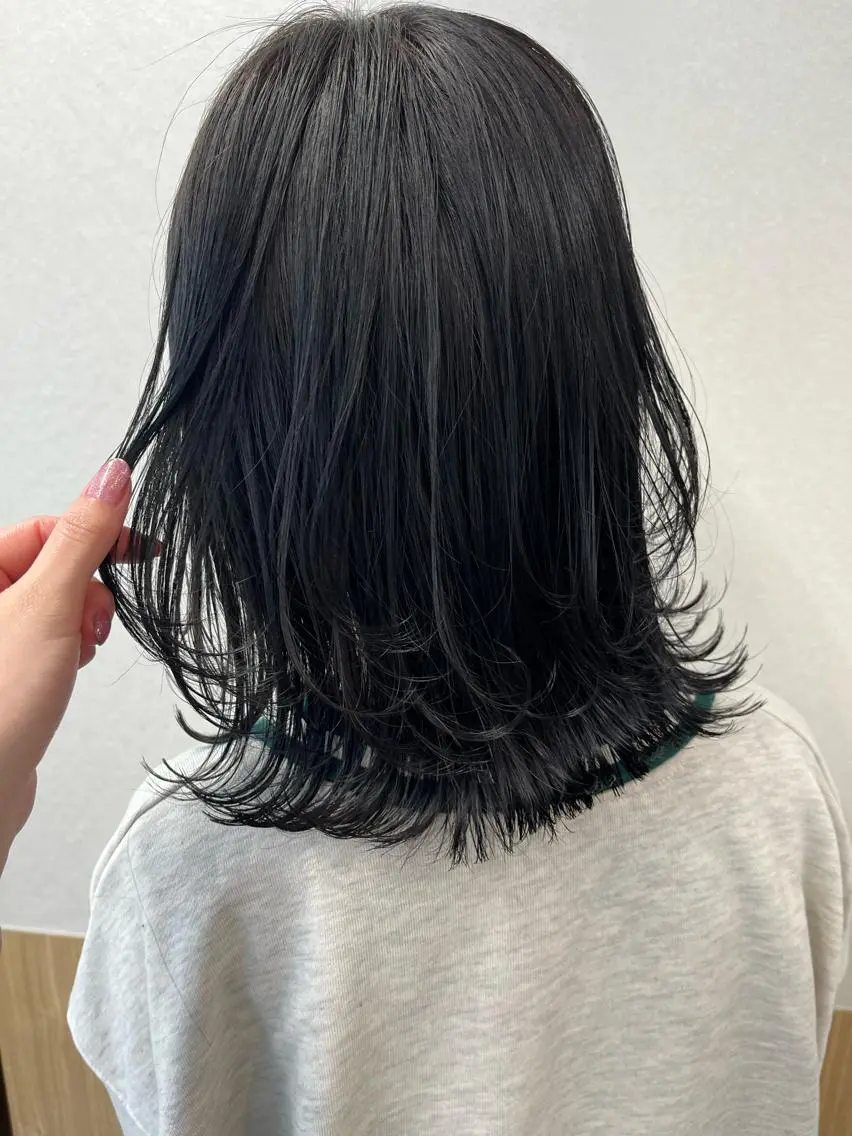 ミディアム カラー カット ヘアカラー ✨艶髪✨ 奈須晴香のヘアスタイル