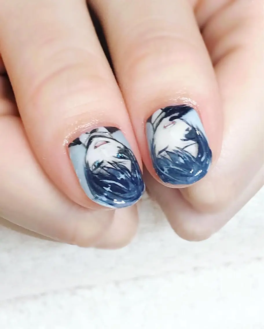 ネイル アートネイル フレンチネイル ジェルネイル ガラスフレンチ Nyanco Nailのネイルデザイン
