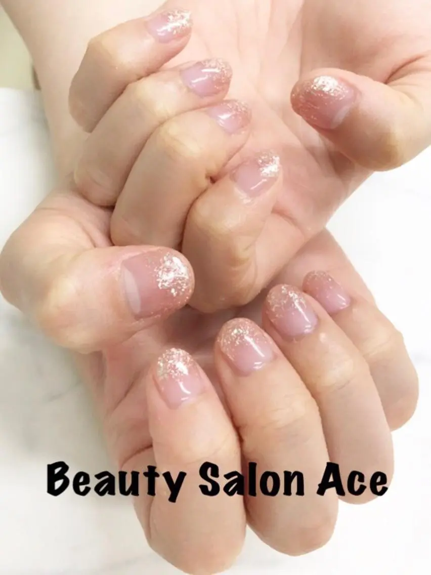 ネイル グラデーション ラメ(グリッター) ラメグラデーション 池袋フィルイン Ace♡Nailのネイルデザイン