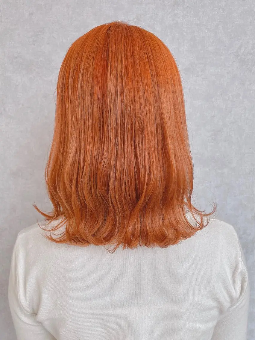 ミディアム カラー カット ヘアカラー トリートメント 浦口友華 ♡  暖色系カラーのヘアスタイル