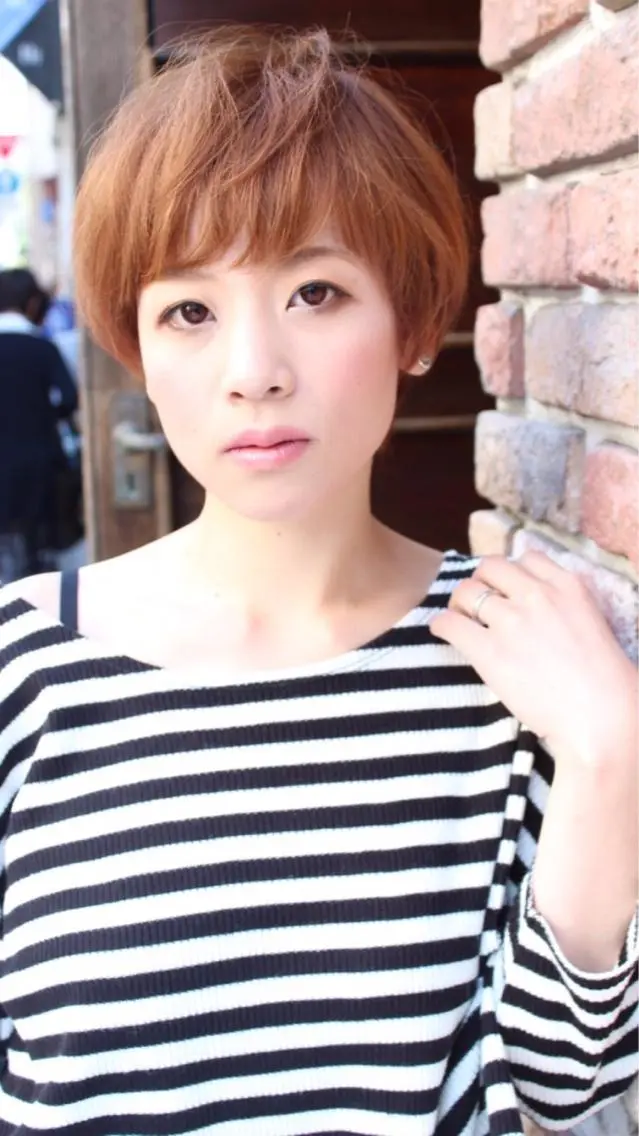 ショート カラー パーマ ヘアアレンジ キッズ ショートヘア 成松 勇治のヘアスタイル