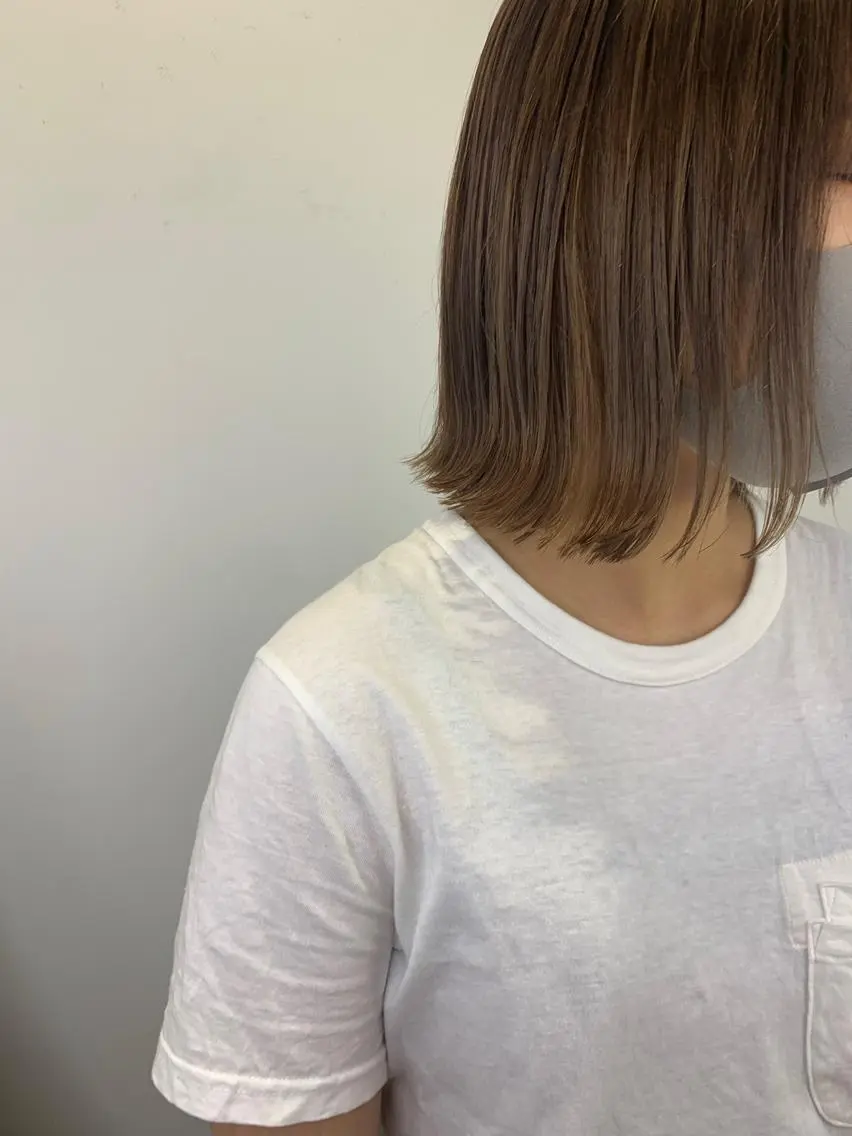 ショート カラー ブリーチ ブラウンカラー ミルクティーブラウン ボブ 【美髪を叶える】中谷 彰宏(アキ)のヘアスタイル