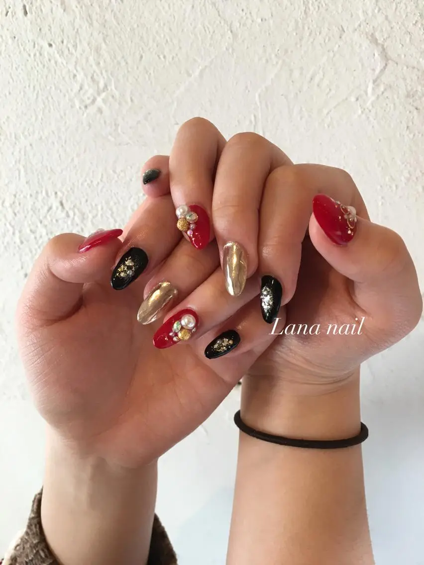 ネイル 成人式 ハンドネイル Lana nailのネイルデザイン