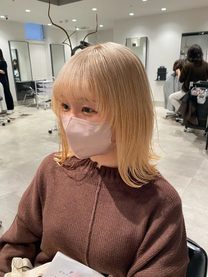 ミディアム カラー カット ヘアカラー トリートメント stylist トモヤのヘアスタイル