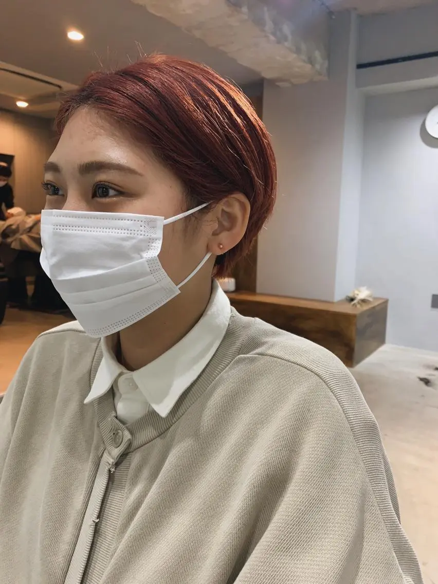ショート カラー パーマ ボブパーマコテ巻き風 パーマNo1深江秀平のヘアスタイル