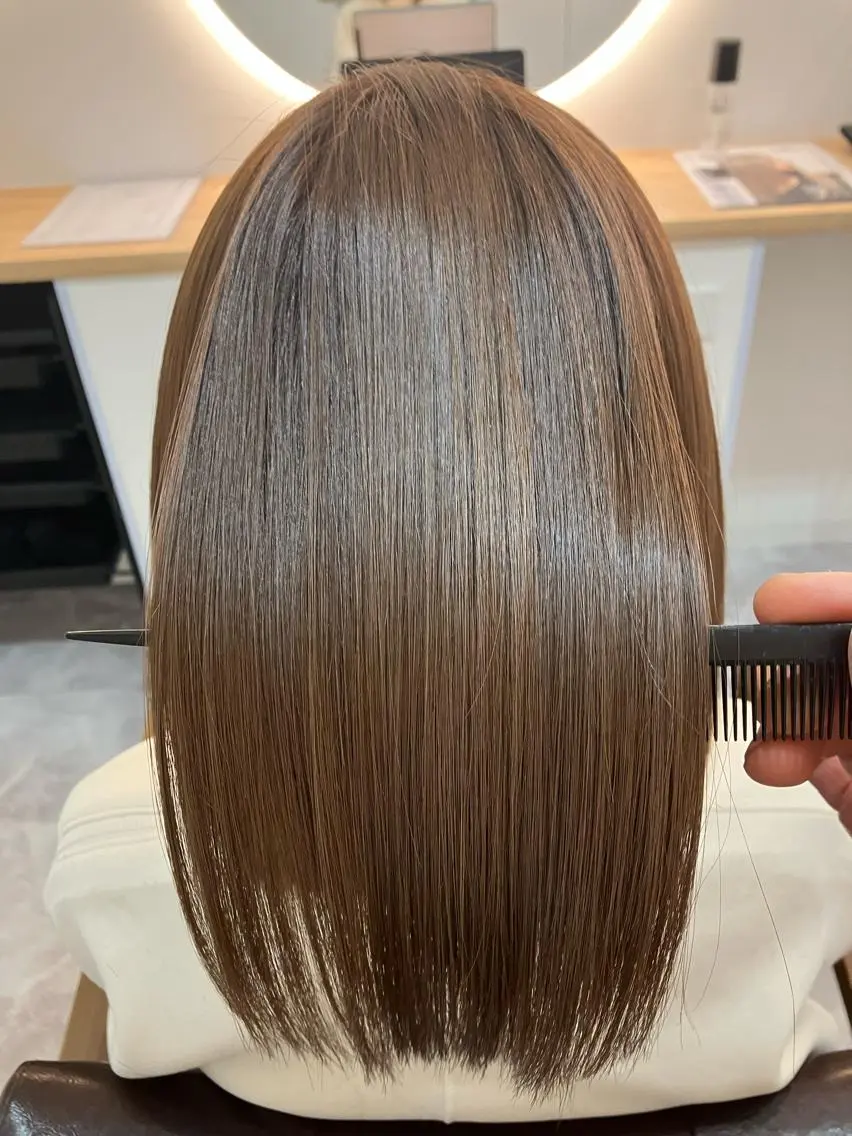 ミディアム カラー キッズ カット ヘアカラー トリートメント 横浜関内髪質改善 re:Magoのヘアスタイル