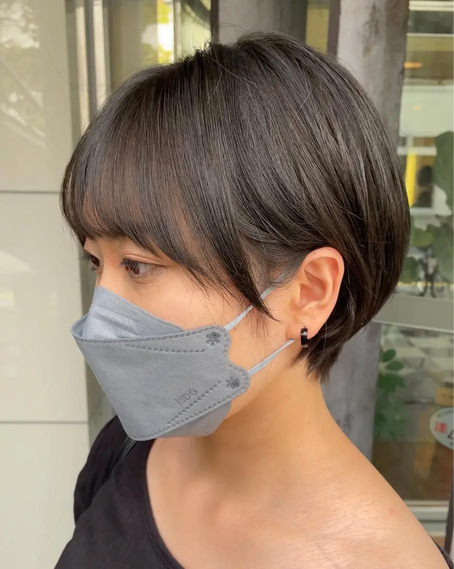ショート カラー カット 縮毛矯正 トリートメント 古指 匠巳のヘアスタイル