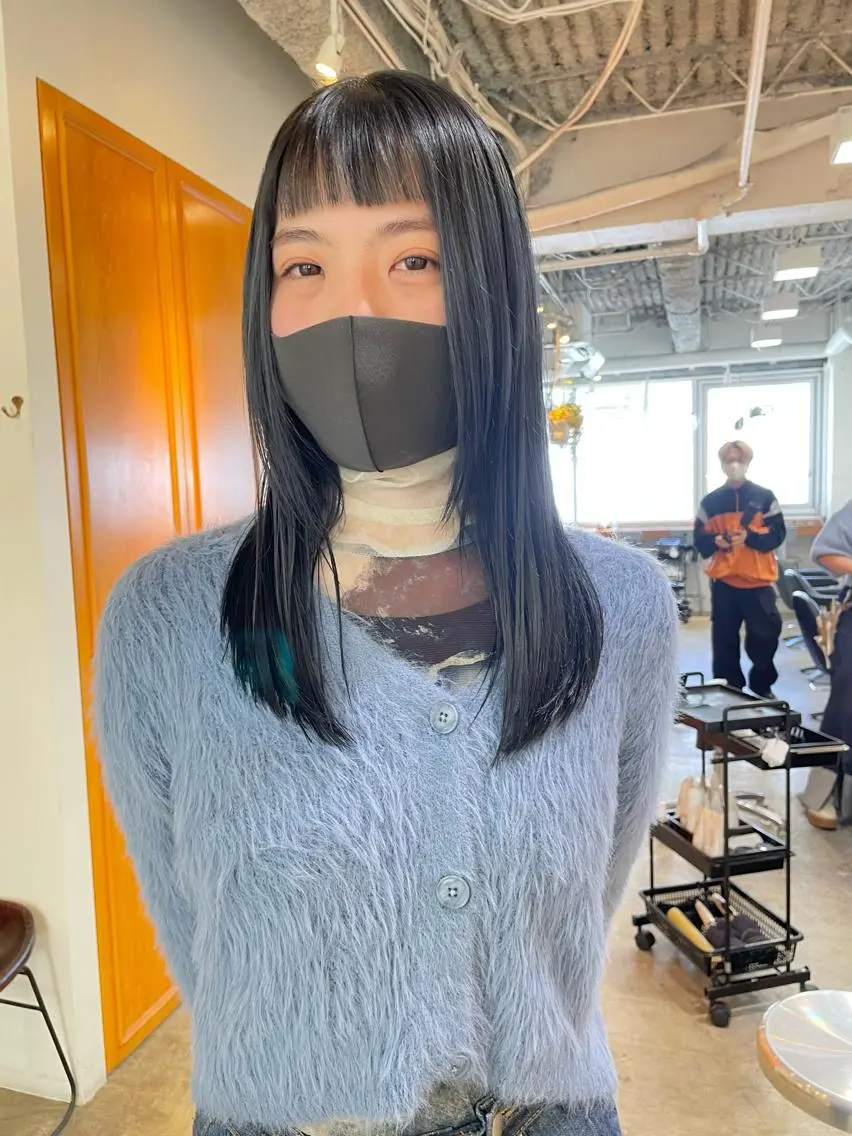 ミディアム カラー ブリーチ ダブルカラー ブリーチなしカラー レイヤー/似合わせ TAKUYAのヘアスタイル