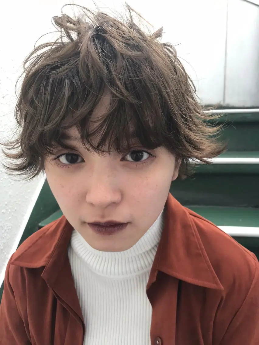 ショート アッシュ アッシュブラウン ショートヘア カット ヘアカラー トリートメント PAIR DAISUKEのヘアスタイル
