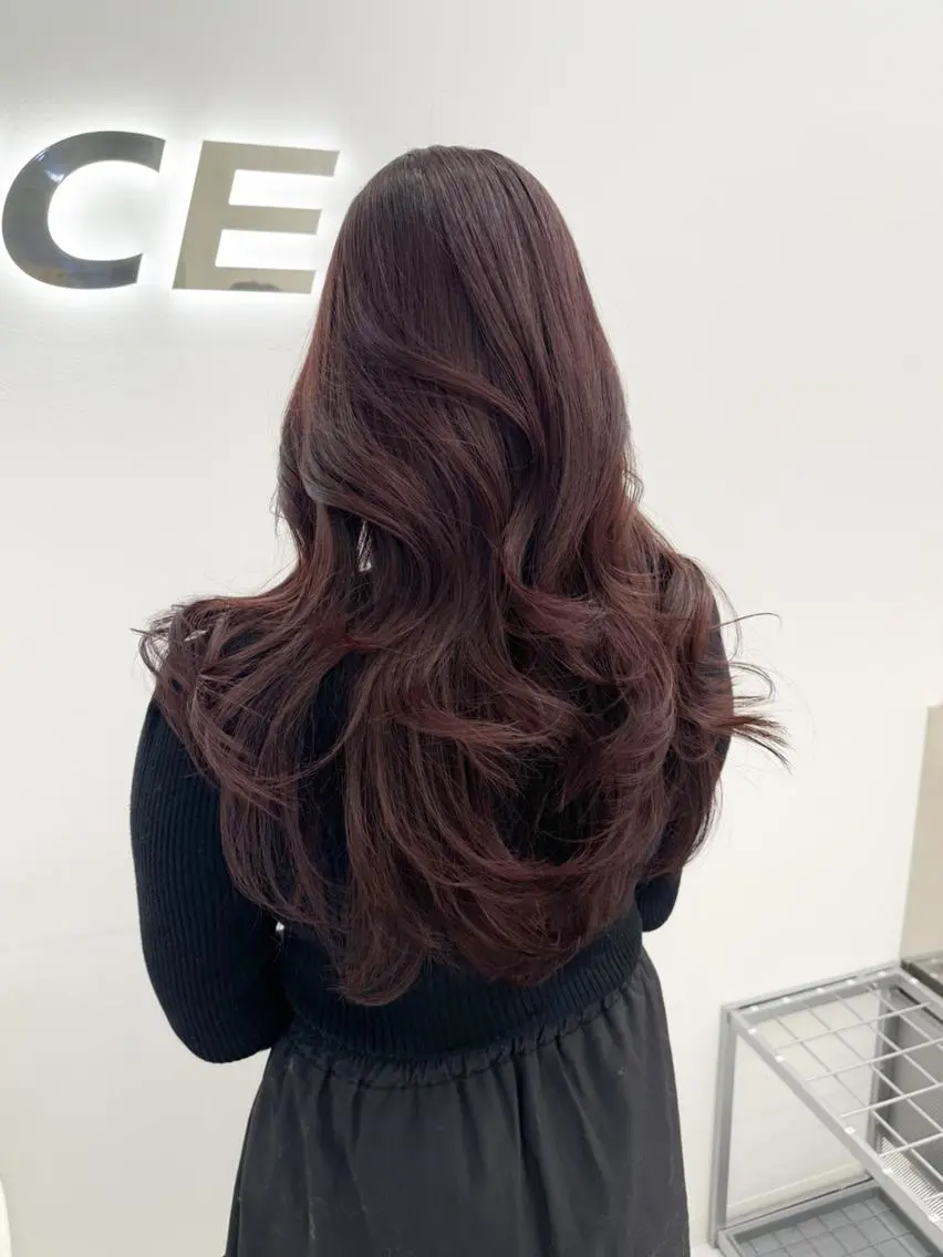 ロング カラー 🤍🥀韓流暖色レイ ヤー🥀🤍あやねのヘアスタイル