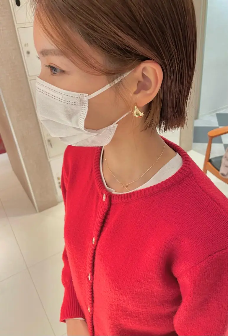 ミディアム カラー ショートボブ ボブ 鶴岡で縮毛矯正なら お任せ！ハヤシナオミのヘアスタイル