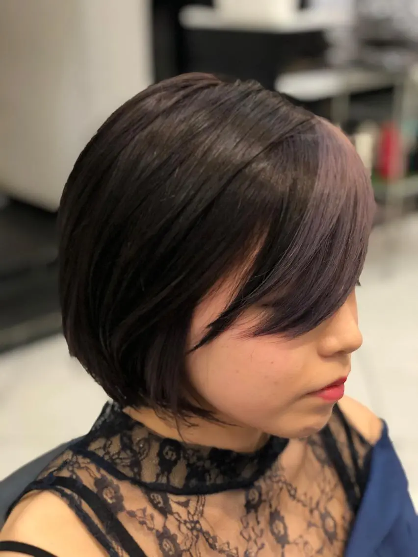 ショート カラー インナーカラー ピンクカラー 斉藤 翔平のヘアスタイル