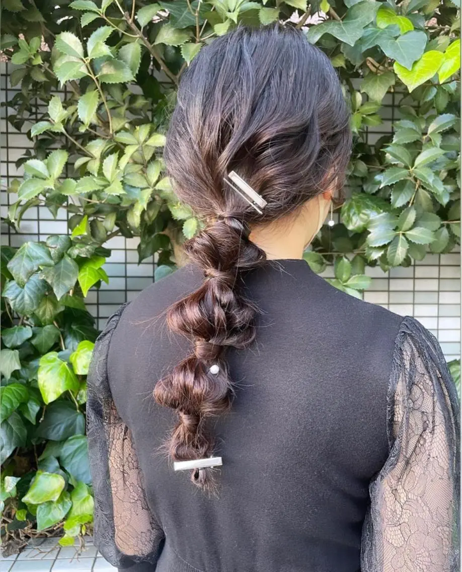 ミディアム ヘアアレンジ ヘアセット カワシマ セイカのヘアスタイル
