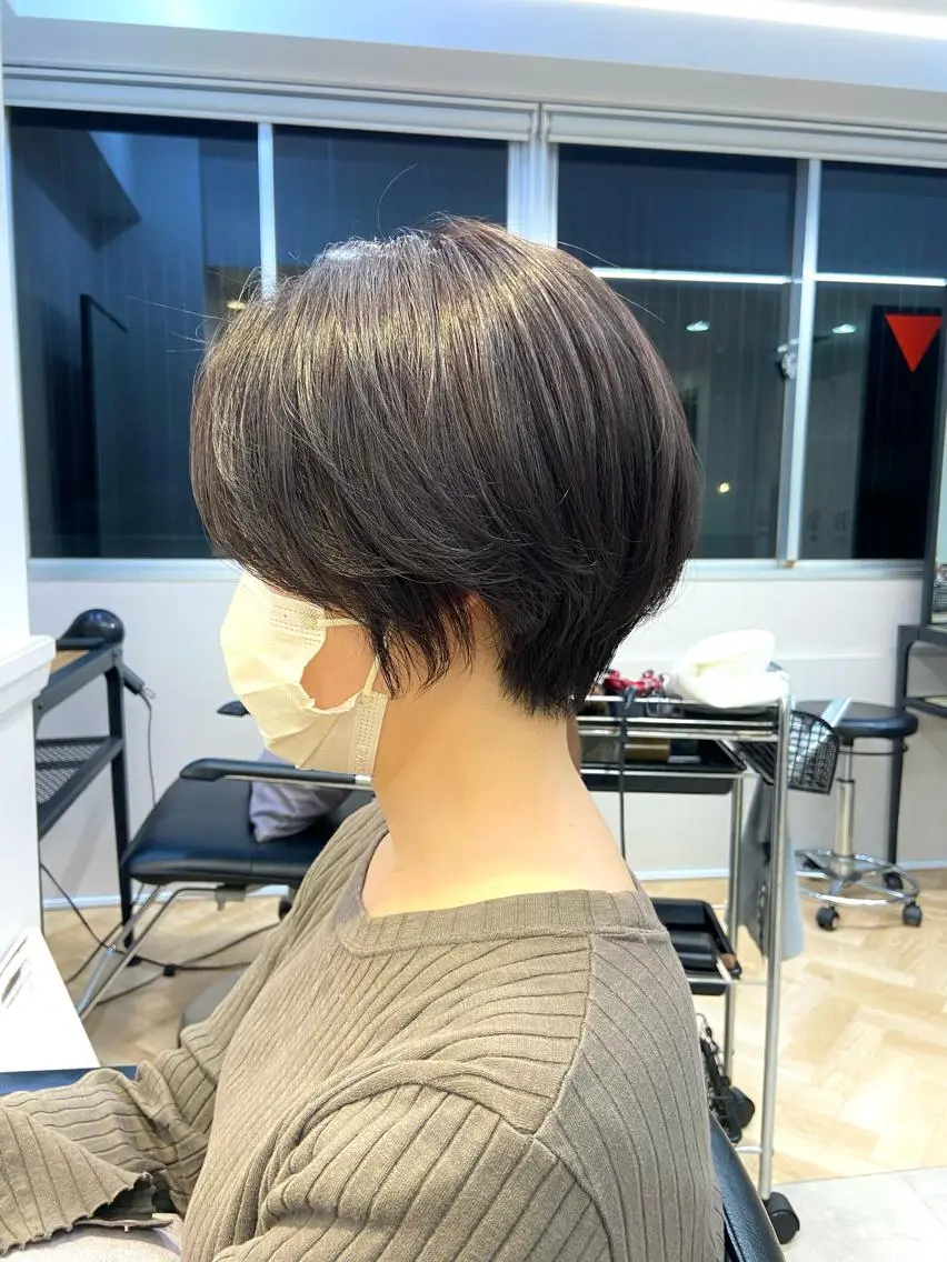 ショート カラー 山下夕月 ショート🫧ボブのヘアスタイル