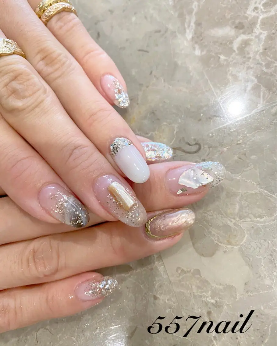 ネイル ニュアンスネイル ハンドネイル 557 nailのネイルデザイン
