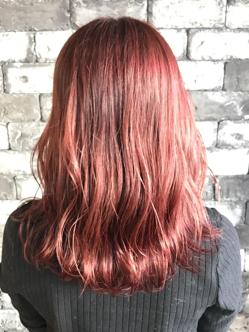 ミディアム カラー 乾かすだけでまとまる 髪質改善✨のヘアスタイル