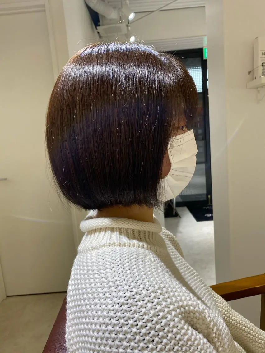ショート ショートボブ ボブ ショートヘア カット トリートメント 縮毛矯正とレイヤー カット/杉村凜汰郎のヘアスタイル