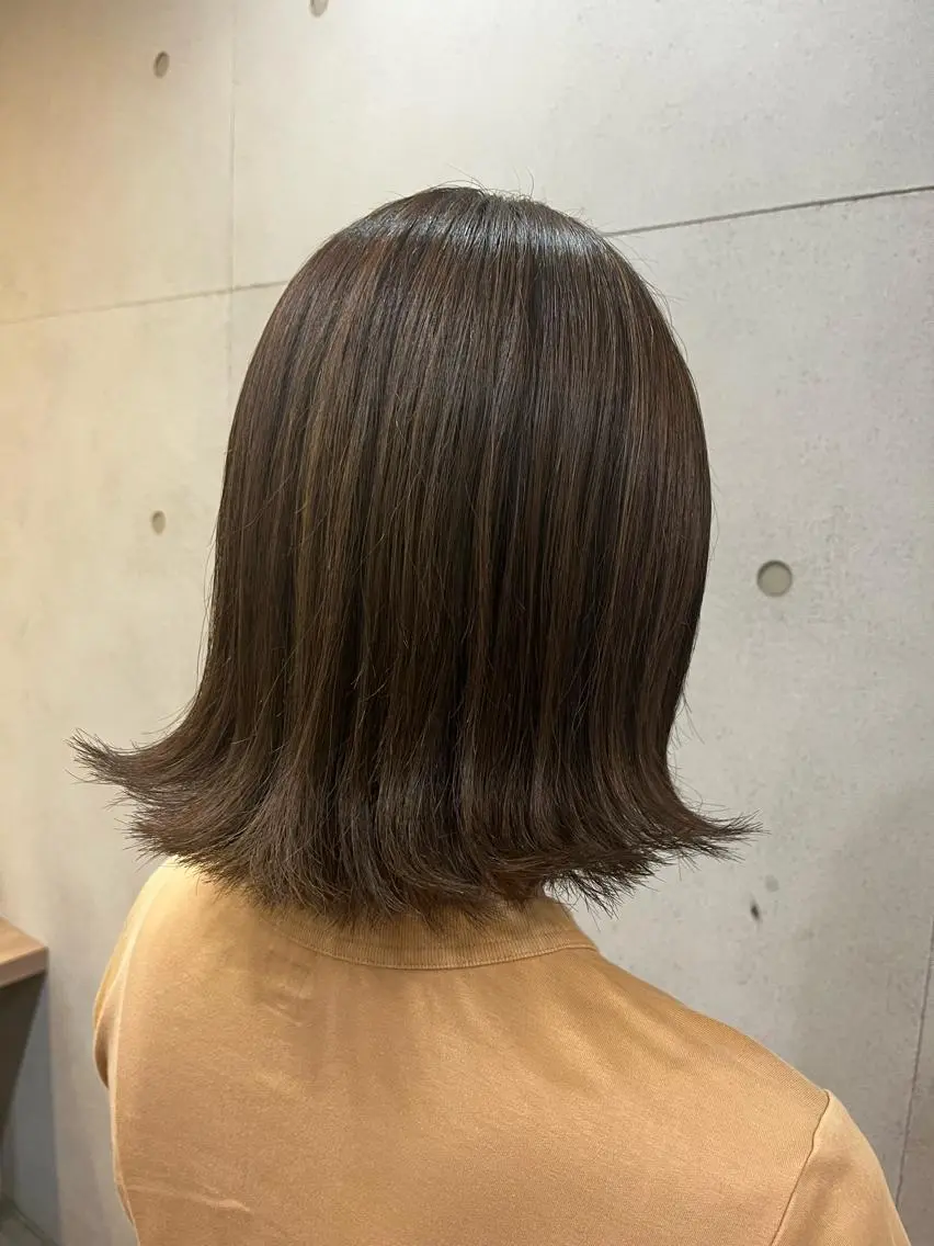 ミディアム ハイライト おせ ちさとのヘアスタイル
