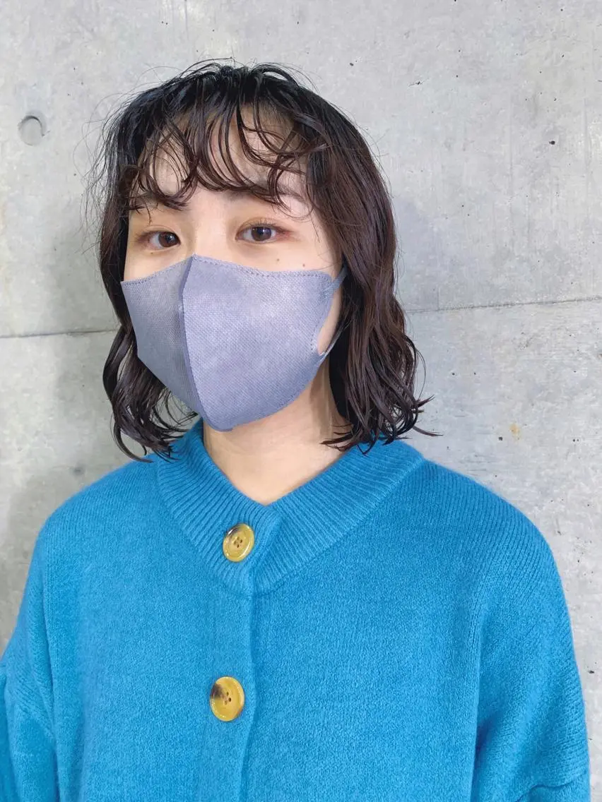 ミディアム パーマ ボブパーマコテ巻き風 パーマNo1深江秀平のヘアスタイル