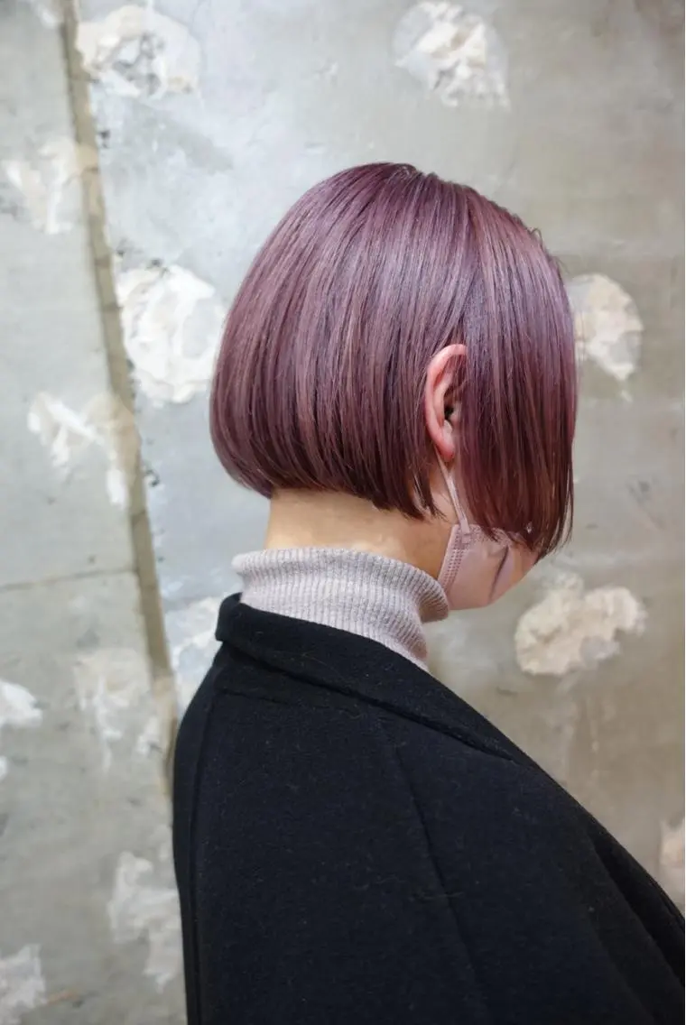ショート カラー ブリーチ ダブルカラー ハイライトカラー イルミナカラー ボブ tension 【テンション】のヘアスタイル