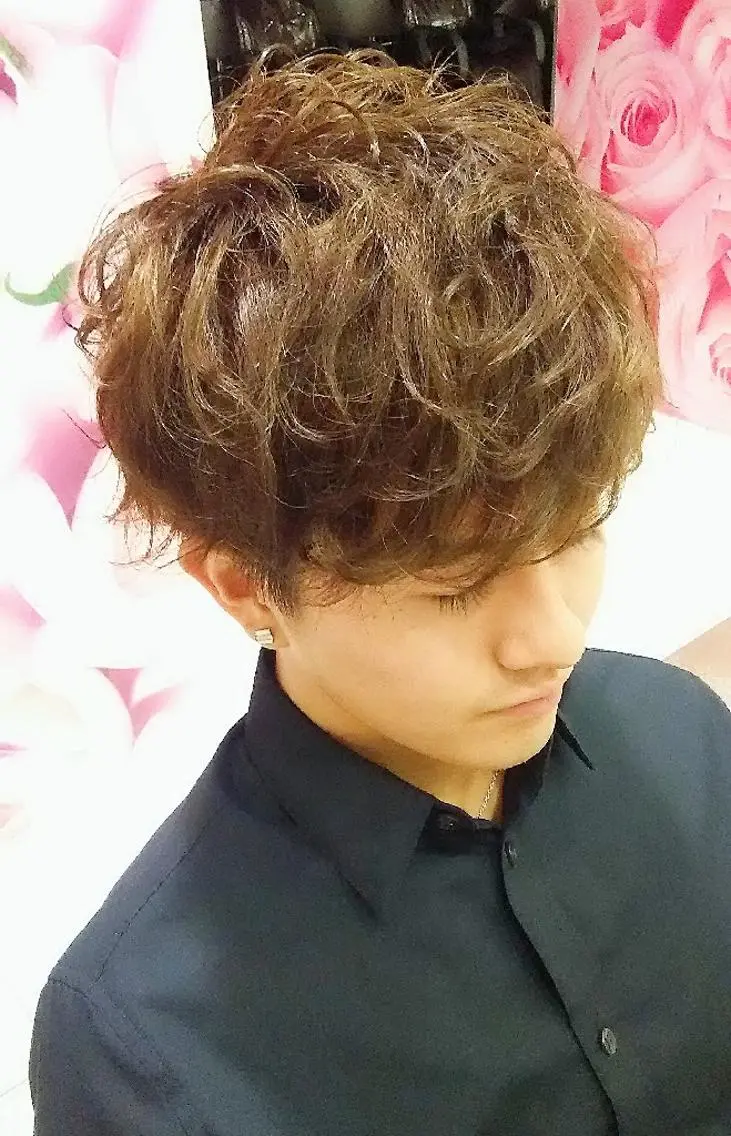 ショート メンズ パーマ カット パーマ ✨技術講師.艶髪✨ ✂︎佐久間✂︎のヘアスタイル