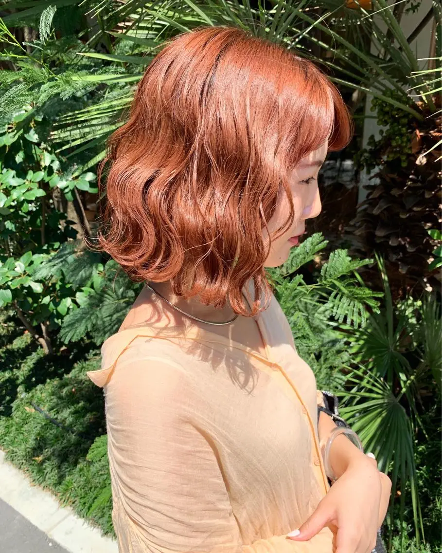 セミロング カラー ベージュカラー ピンクカラー ピンクベージュ 🧡色落ちまで2度 楽しめる🧡ヨシキのヘアスタイル