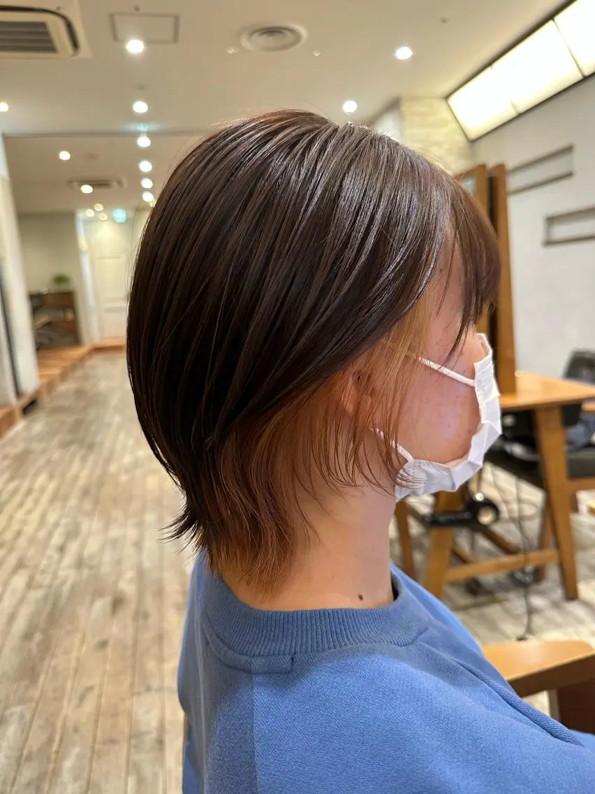 ショート カラー ヘアカラー 大人レイヤー×艶髪 小久保　春暁のヘアスタイル