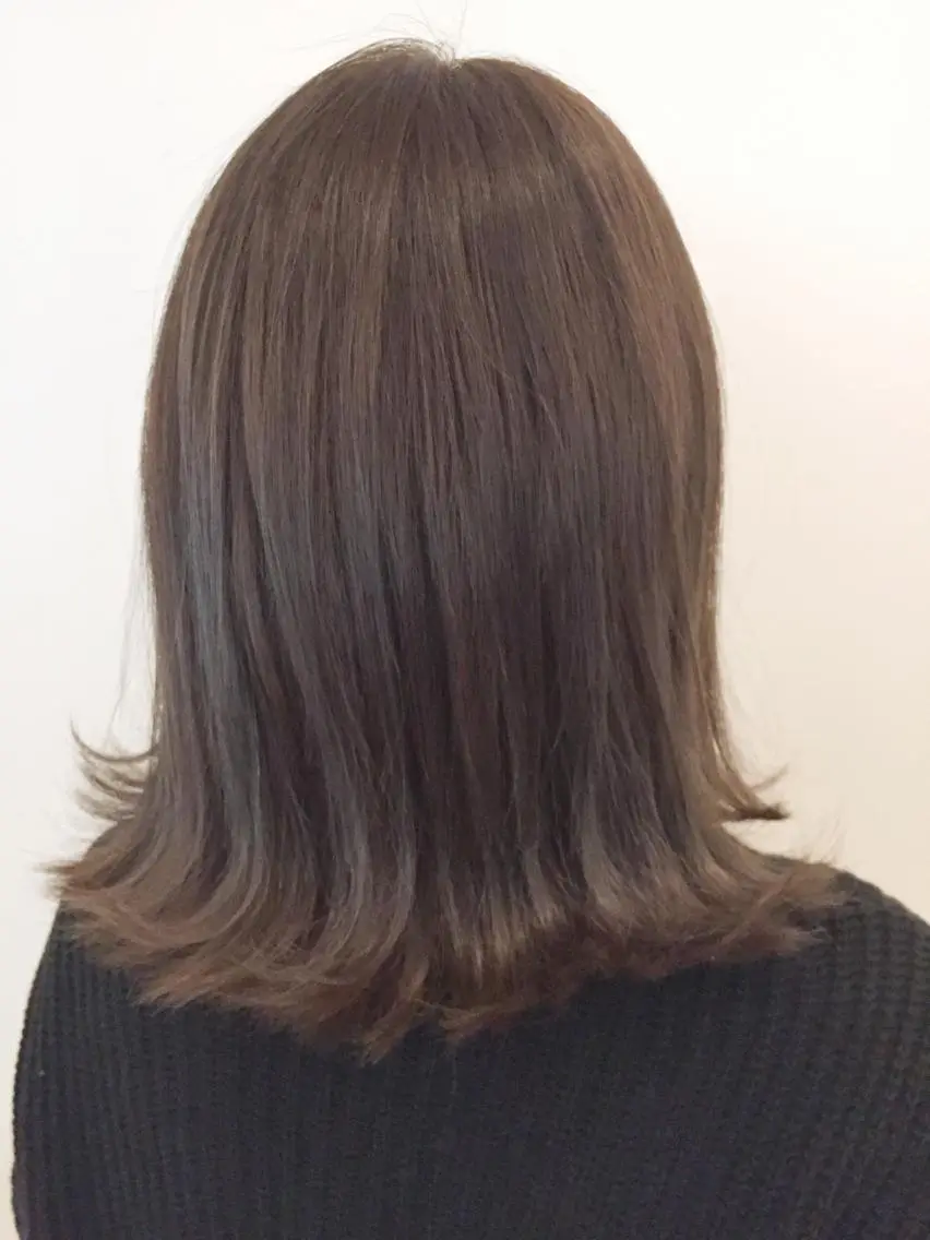 ミディアム カラー アッシュ アッシュグレー アッシュグレージュ 透明感カラー グレージュ ◇おの あすか◇のヘアスタイル