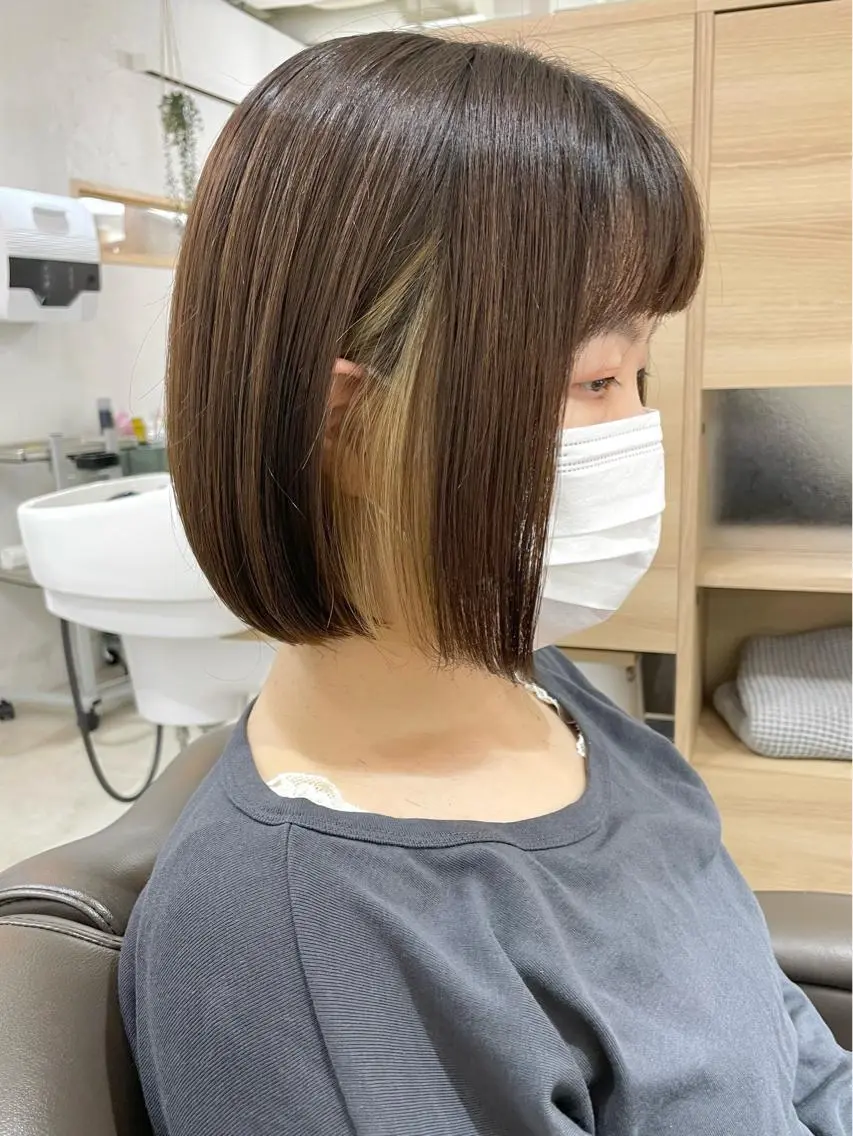 ショート カラー 髪質改善 縮毛矯正/ レイヤー/銀座/本木のヘアスタイル