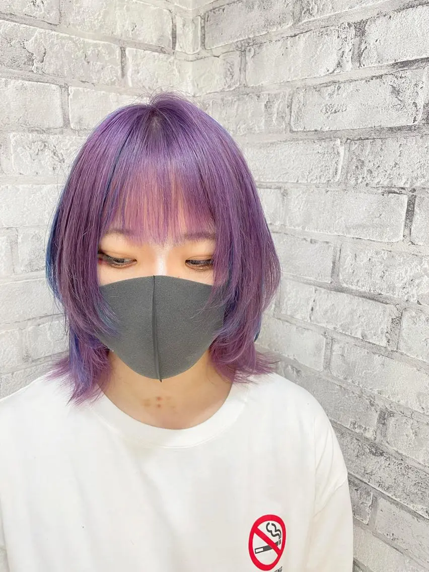 ショート カラー ヘアアレンジ ブリーチ ケアブリーチ ボブ レイヤーカット ショートヘア カット ヘアカラー トリートメント 秋山 幸太のヘアスタイル