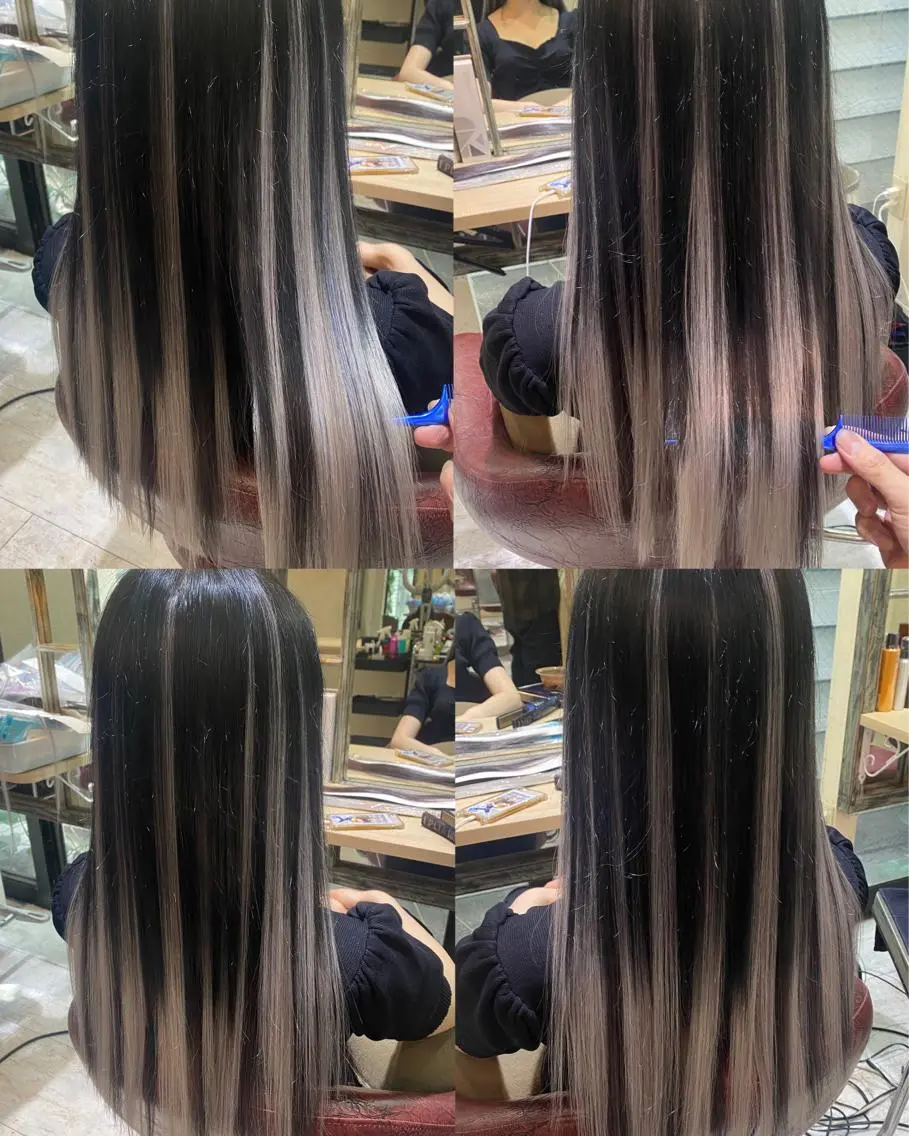 ロング カラー カット ヘアカラー トリートメント エクステ ササ キのヘアスタイル