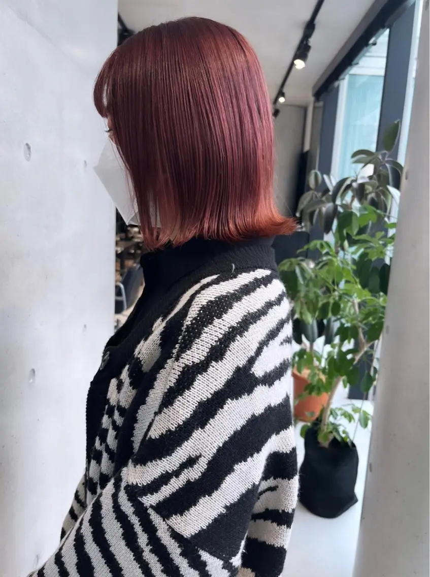 ミディアム カラー カット ヘアカラー トリートメント 透明感/オリーブ/ グレージュ/YUKAのヘアスタイル