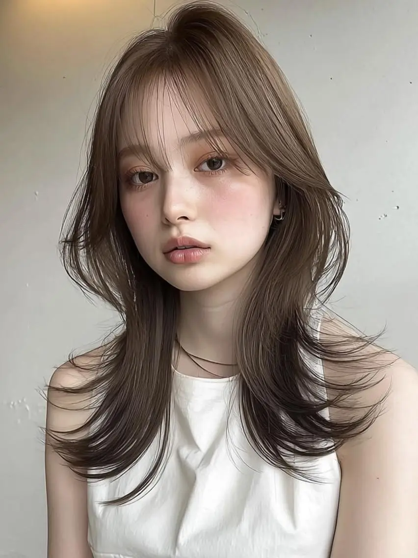 セミロング ボブ 外国人風カラー カット ヘアカラー トリートメント 🎀透明感カラー/ yuka🎀のマツエク・マツパデザイン
