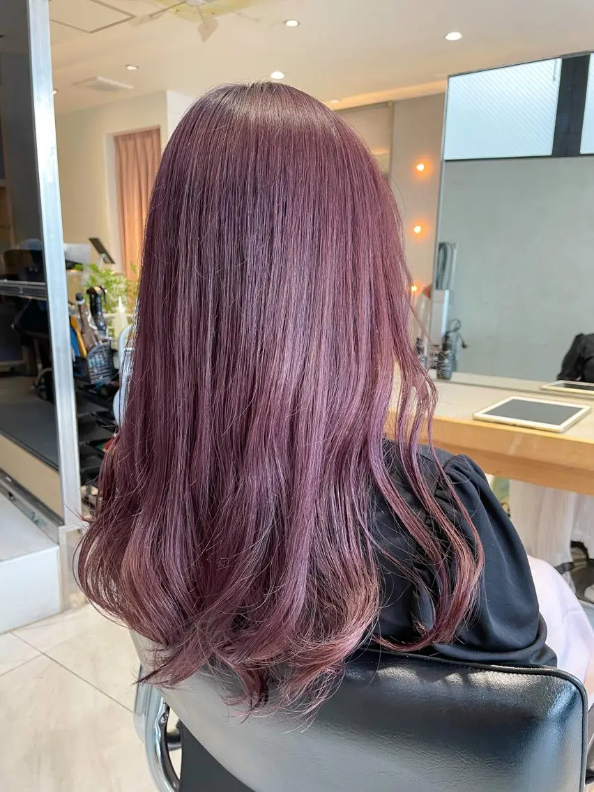 セミロング カラー 圧倒的透明感カラー nana🦕のヘアスタイル