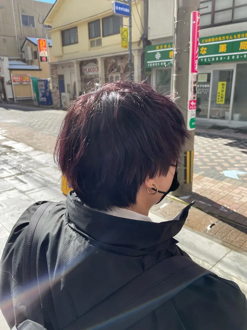 ショート パープルカラー ヘアカラー ANGELICA💎 ショウゴのヘアスタイル