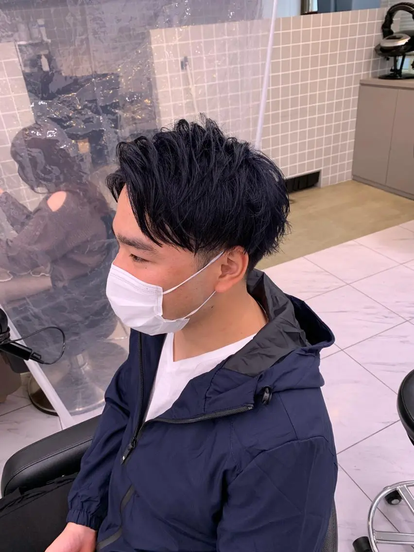 ショート カラー パーマ メンズ キッズ メンズパーマ特化 TAIGAのヘアスタイル