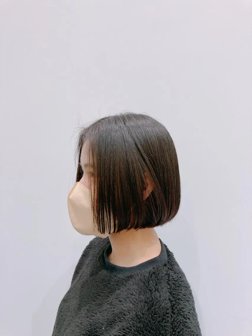 ショート ボブ くせ毛 福井 なつきのヘアスタイル