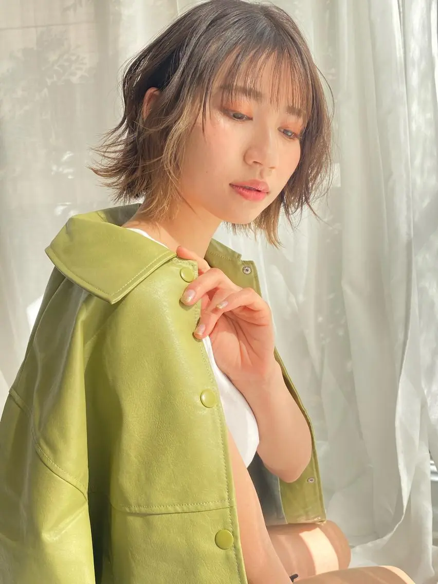 ショート カラー アッシュ 透明感カラー インナーカラー くびれヘア 外国人風カラー カット ヘアカラー トリートメント 夜23時まで予約🉑 reverieあきらのヘアスタイル